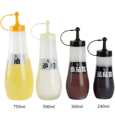 240ml πλαστικά μπουκάλια συμπιέσεων 8 Oz κενό πλαστικό SGS μπουκαλιών σάλτσας διανομέων καρυκευμάτων