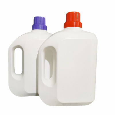 Άσπρη κενή πλύση 3000ml επάνω στα υγρά HDPE μπουκαλιών καθαριστικά εμπορευματοκιβώτια ανακυκλώσιμα