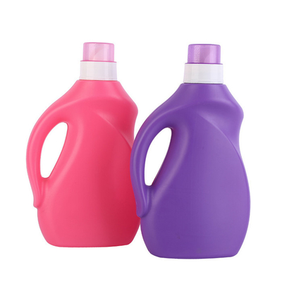 Πλαστικές προσαρμοσμένες HDPE υγρές κενές κανάτες μπουκαλιών πλυντηρίων καθαριστικές 2 λίτρα